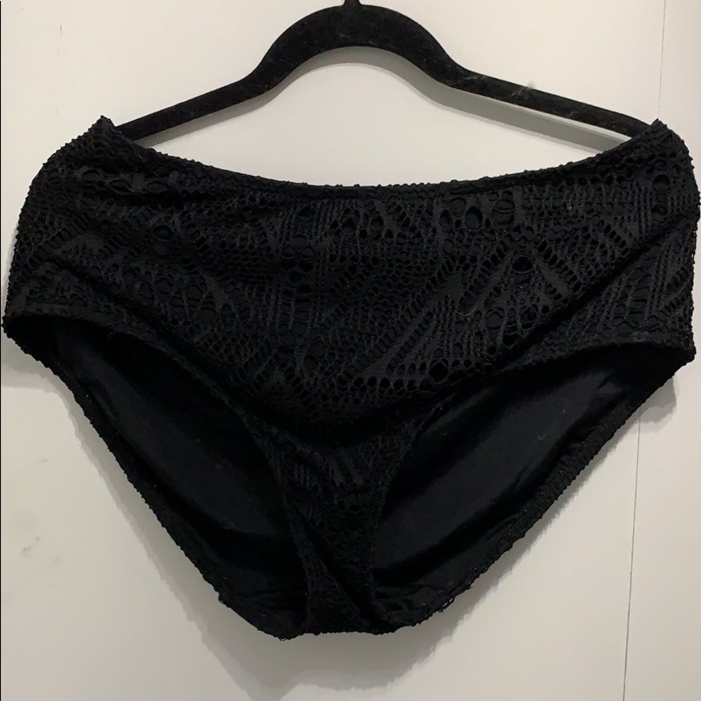 Sexy black lace bikini bottoms